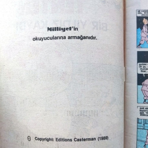 Tintin: Bir Yildiz Kaydi used comic in Turkish