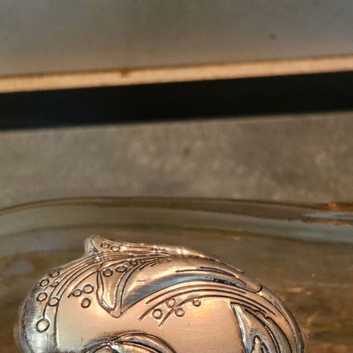 Liqueur Carafe like new, glass with Art Nouveau decoration