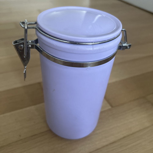 Plastic purple food storage jar like new