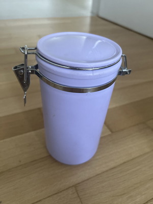 Plastic purple food storage jar like new