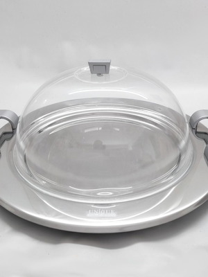 Stainless Steel Cake Server with Transparent Acrylic Lid new