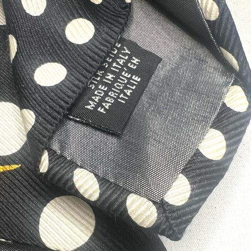 Kenzo Употребявана Черна Копринена Вратовръзка На Точки
