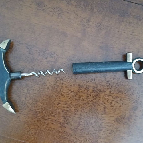Vintage corkscrew metal nautical style anchor shape like new