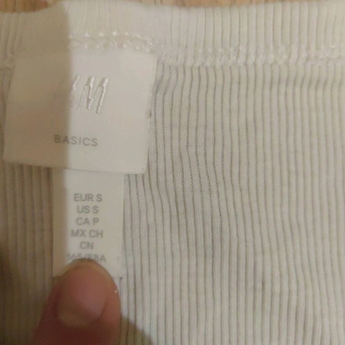H&M Women's Short Sleeve Top Size S Like New White