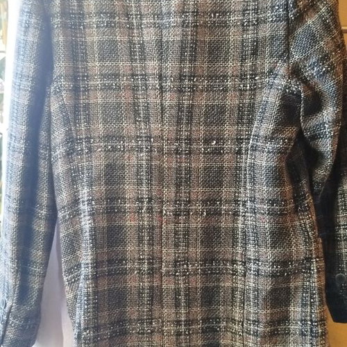 Perla checked blazer size 46 black red white