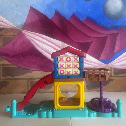 Fisher-Price Little People playground with slide and tic-tac-toe used