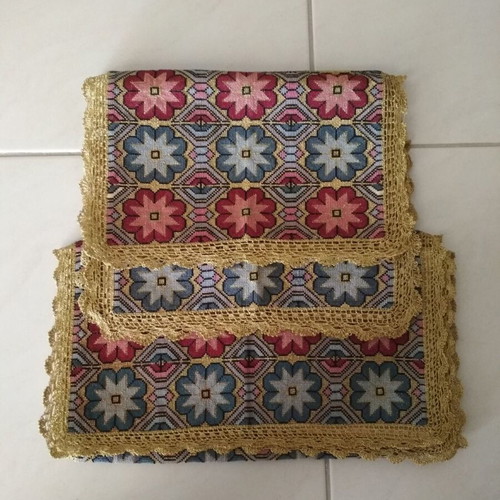 Set of handmade counted cross-stitch embroidery new