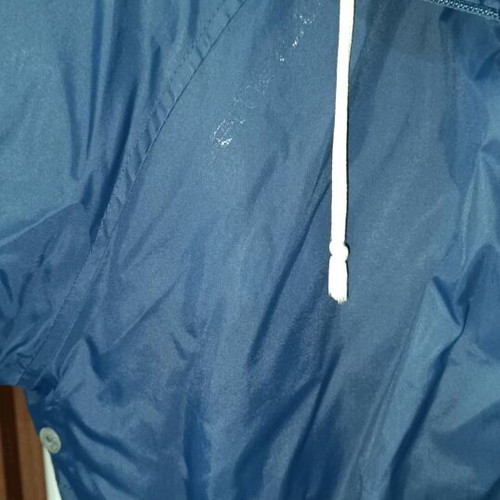 Emerson windbreaker jacket with hood used, blue and orange