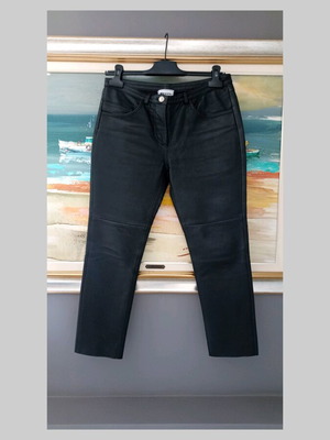 American Retro Leather Pants Black Like New No 36