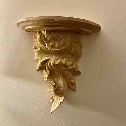 Wood Carved Shelf from Indonesia like new