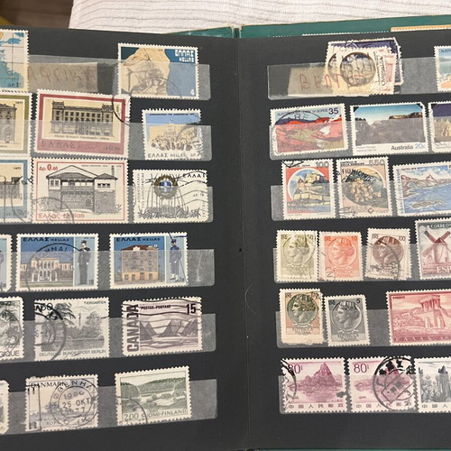 Stamp collection album with Greek and foreign stamps, 20th century