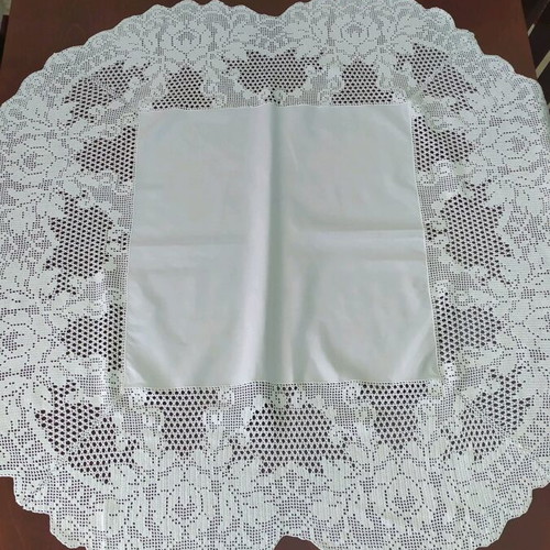 Handmade square tablecloth new 95x95 fully hand-stitched