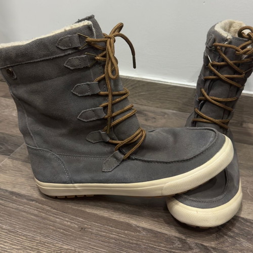 Roxy gray suede boots with fur size 40 used, winter