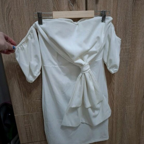 Formal white dress like new, size S