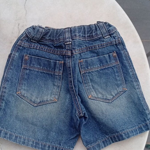 Genuinekis denim bermuda shorts like new, size 2 years, elastic waist