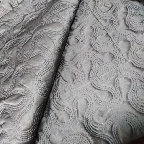 Double quilt new dark brown 300 thread embossed