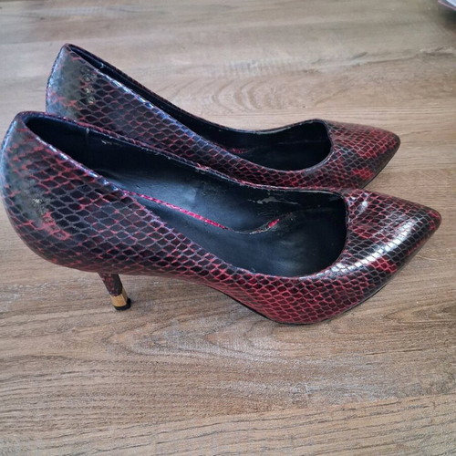 Kurt Geiger pumps used, snake print, 8cm heel, size 40