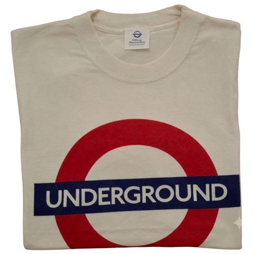 Tshirt London Underground collectible used, size large, white cotton