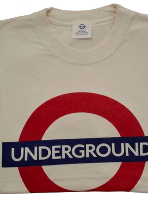 Tshirt London Underground collectible used, size large, white cotton