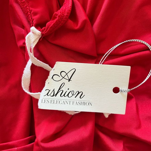 Red long women's dress with off-shoulder new