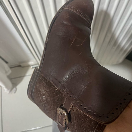 Massimo Dutti leather ankle boots size 35 like new dark brown