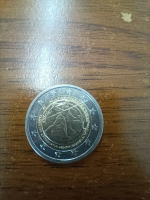 Greece 2 Euro 2010 Marathon coin used