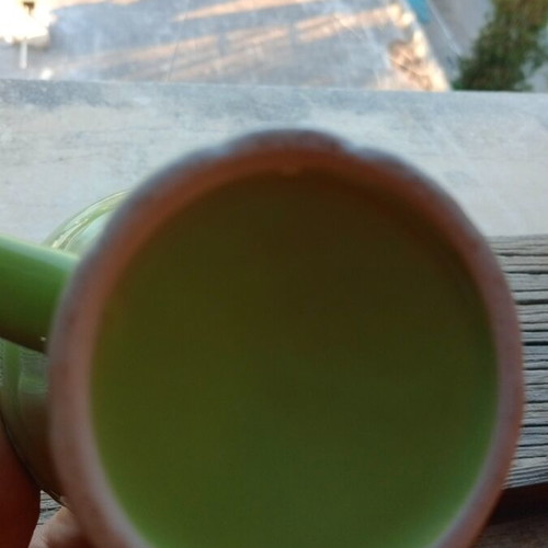 Coca-Cola green ceramic cup rare like new