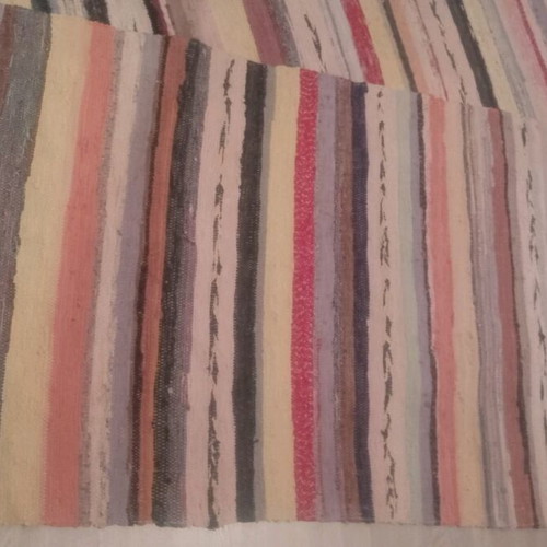 Rag rug used, colorful runner, 3 meters long