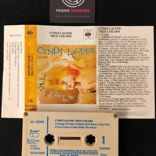 Cyndi Lauper True Colours cassette tape used, pop