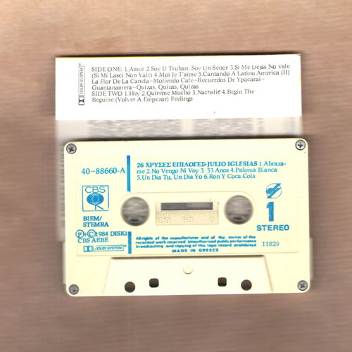 Julio Iglesias 26 Golden Hits cassette used, pop