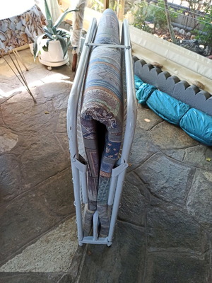 Single folding bed used with 5 cm mattress and sheet cover