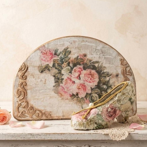 Handmade vintage decoration set 2 pcs shabby chic, new