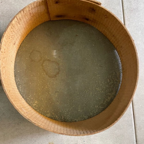 Old handmade sieves used, 1930s era, set of 2
