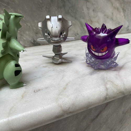 Pokemon figures pack used with Tyranitar, Gengar, Steelix
