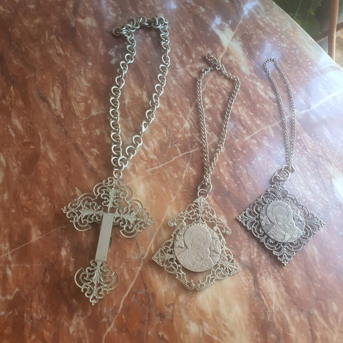 Vintage metal religious pendants and icons