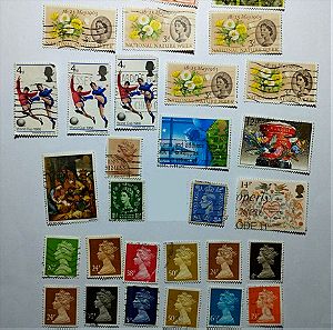 Μεγάλη Βρετανία 35 Γραμματόσημα Από το 1941 και μετά με μερικά Ασφράγιστα