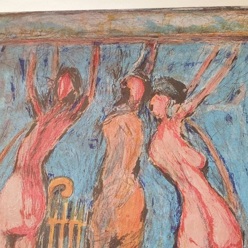 Aristide Patsoglou lithograph used, numbered and signed