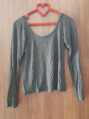 Lynne fitted elastic grey blouse