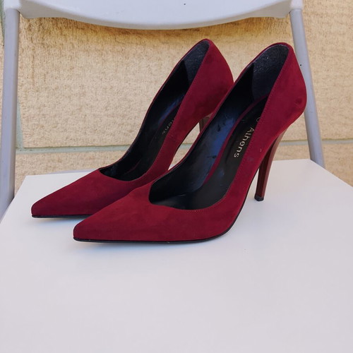 Moyo leather pumps dark red like new, size 38