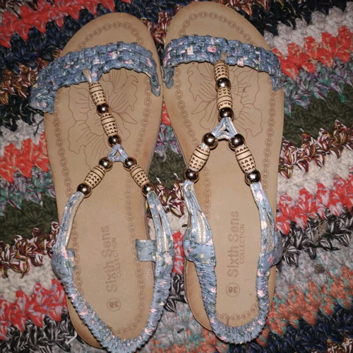 Sixth Sense sandals used, size 38, blue