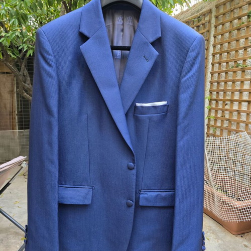 Tailor Made Groom Suits Like New, Blue and Ice Grey, XXL