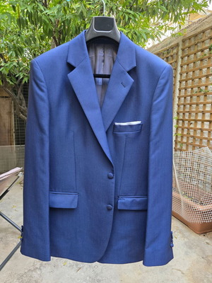 Tailor Made Groom Suits Like New, Blue and Ice Grey, XXL