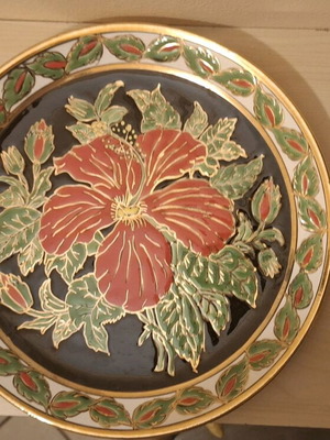 Handmade decorative wall plate like new from Rodos Keramik Paradissi workshop