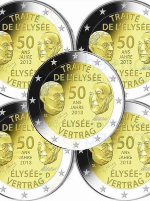 Γερμανία 2 Ευρώ 2013 UNC, Συνθήκη των Ηλυσίων, σετ 5 νομισμάτων