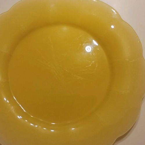 Serving platter used, yellow, diameter 30cm