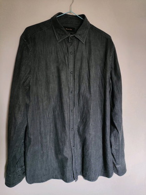 Massimo Dutti shirt Large like new, grey indigo fabric