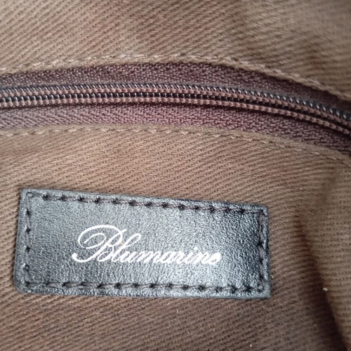 Blumarine vintage shoulder bag leather, like new, brown