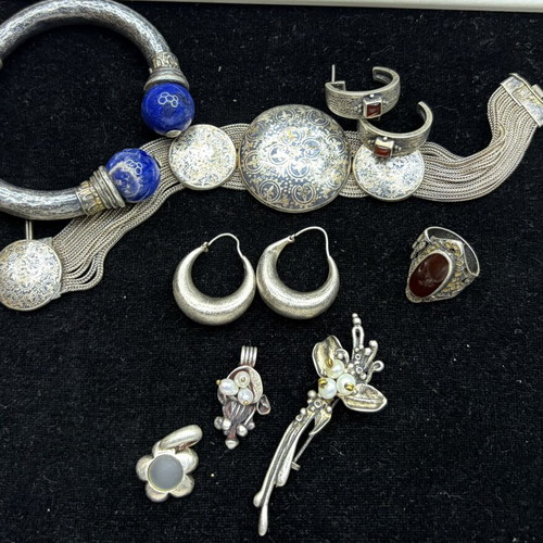 Silver handmade jewelry set