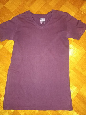 Μπλούζα T-shirt Bershka, σκούρο μπορντό, μέγεθος M