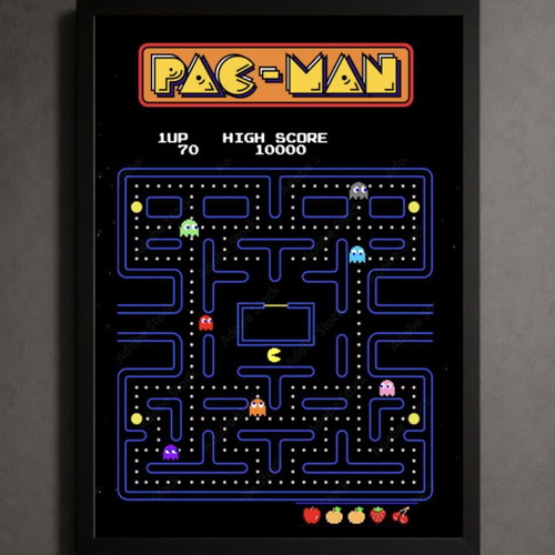 Pac-Man framed poster 30x40cm new